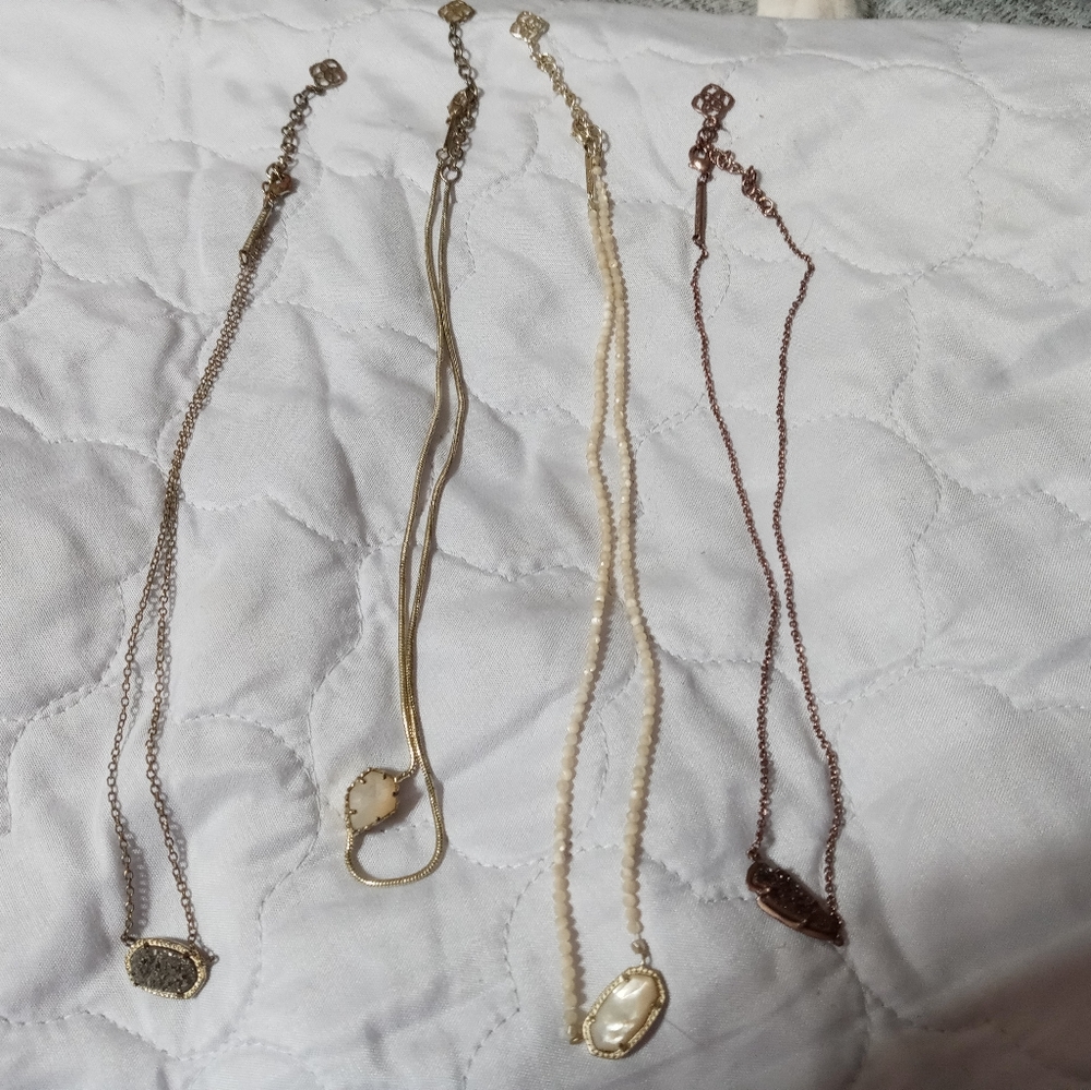 4 kendra scott necklaces
